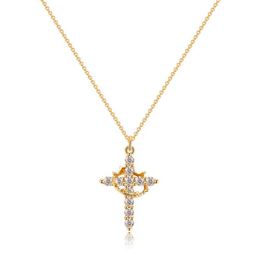 Crown Cross Necklace